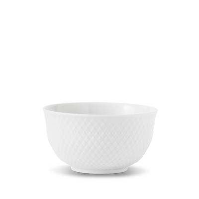 Lyngby Porcelæn Rhombe skål hvid 13 cm