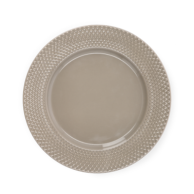 Lyngby Porcelæn Rhombe Earth middagstallerken clay Ø 27 cm