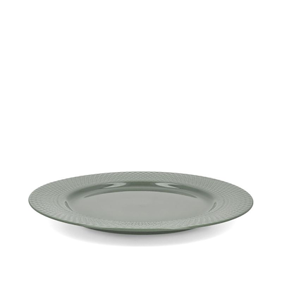 Lyngby Rhombe Earth middagstallerken moss Ø 27 cm