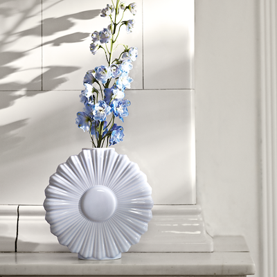 Lyngby Porcelæn Flower marguerit vase hvid H21 cm