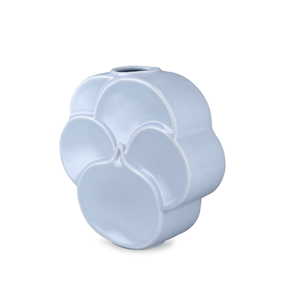 Lyngby Porcelæn Flower stedmoderblomst vase lyseblå H 17 cm