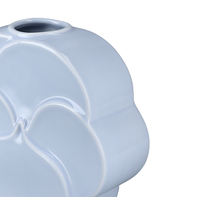 Lyngby Porcelæn Flower stedmoderblomst vase lyseblå H 17 cm