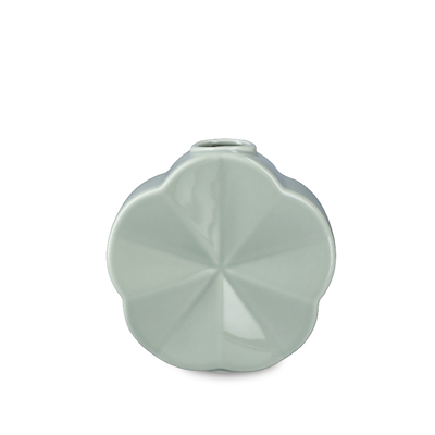 Lyngby Porcelæn Flower snerle vase grøn H 14 cm