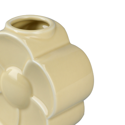 Lyngby Porcelæn Flower smørblomst vase sand H 11,5 cm