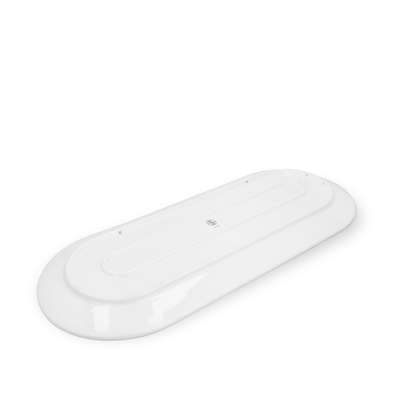 Lyngby Porcelæn Tura ovalt serveringsfad hvid 48x20 cm