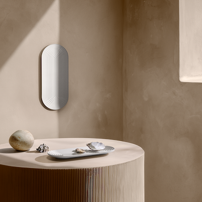 Lyngby Porcelæn Tura ovalt serveringsfad hvid 48x20 cm