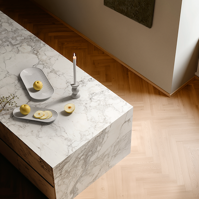 Lyngby Porcelæn Tura ovalt serveringsfad hvid 48x20 cm