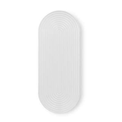 Lyngby Porcelæn Tura ovalt serveringsfad hvid 48x20 cm