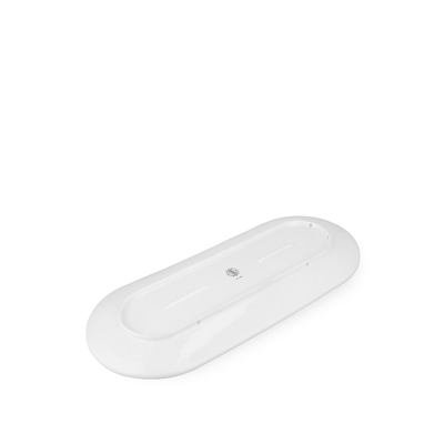 Lyngby Porcelæn Tura ovalt serveringsfad hvid 34x14,5 cm