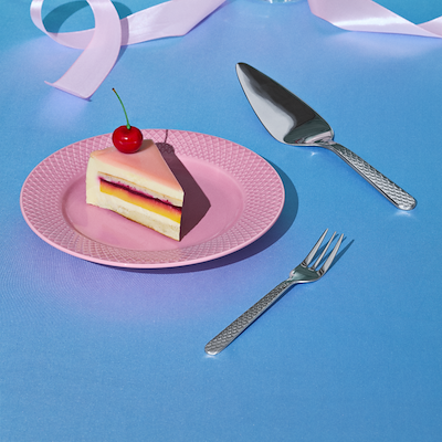 Lyngby Porcelæn Rhombe kagespade stål 25,5 cm