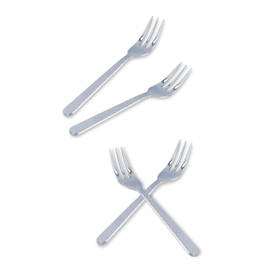 Lyngby Porcelæn Rhombe kagegaffel stål 4 stk.