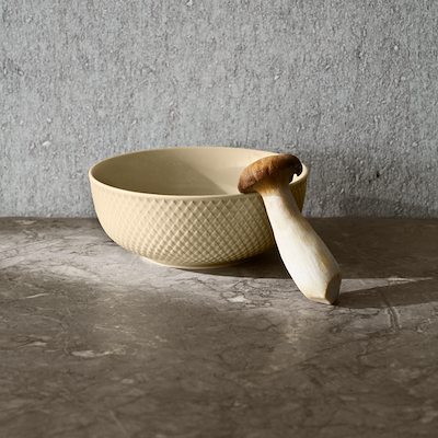 Lyngby Porcelæn Rhombe Earth skål marble Ø15.5 cm