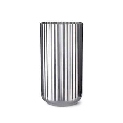 Lyngby vase rustfrit stål H 20,5 cm