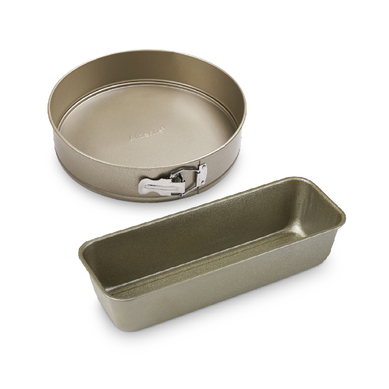 Aldente springform 28 cm og brødform 28 cm guld