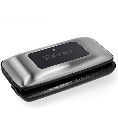 Holm vakuummaskine sort + Karklude strik 3 stk 25x25 cm grå