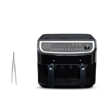 Gastronoma dobbelt Low Fat airfryer sort 9 liter + Aldente madpincet