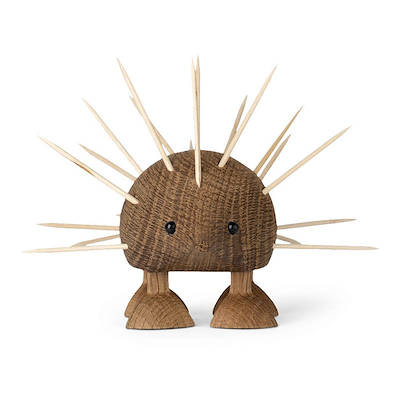 Gunnar Flørning Pindsvin tandstikholder eg 9 cm