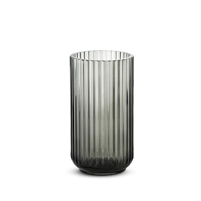 Lyngby vase i glas røgfarvet 20 cm