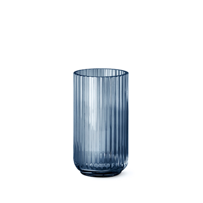 Lyngby vase i glas blå 20 cm 