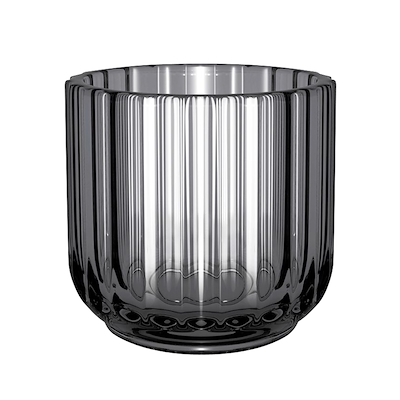 Lyngby fyrfadsstage 6,5 cm røgfarvet