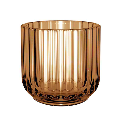 Lyngby fyrfadsstage 6,5 cm amber