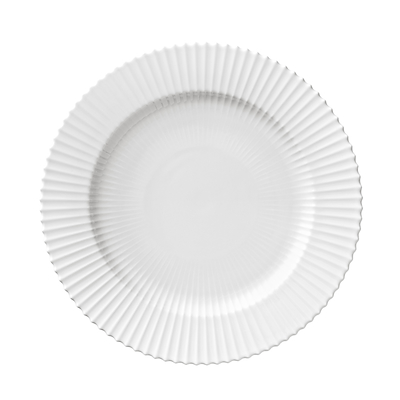 Lyngby flad tallerken 27 cm hvid