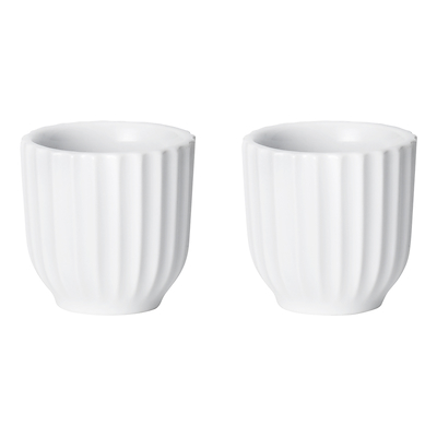 Lyngby æggebæger hvid porcelæn