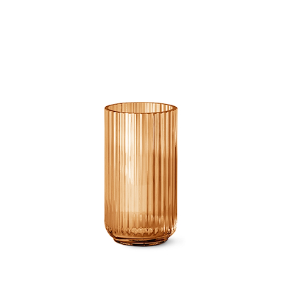 Lyngby vase i glas amber 20 cm