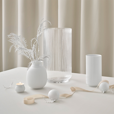 Lyngby vasen klart glas 35 cm