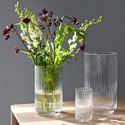 Lyngby vasen klart glas 35 cm