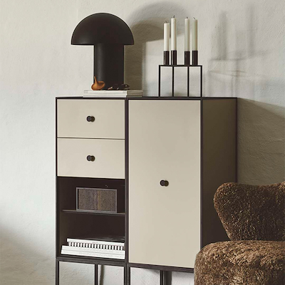 Audo Copenhagen Kubus 4 lysestage sort 14x14 cm