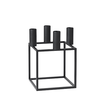 Audo Copenhagen Kubus 4 lysestage sort 14x14 cm
