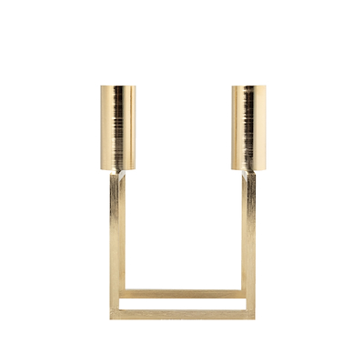 Audo Copenhagen Kubus 2 lysestage guldbelagt