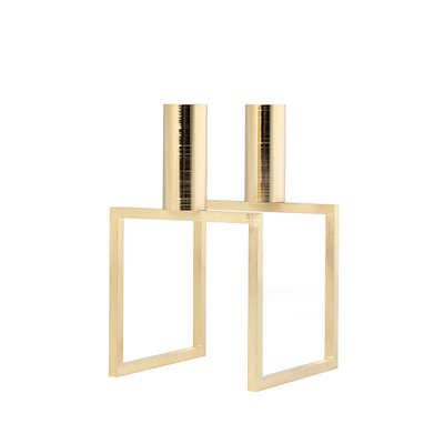 Audo Copenhagen Kubus 2 lysestage guldbelagt