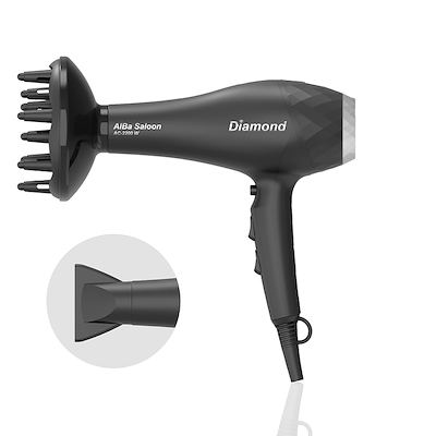 Albaline diamond H620DI hårtørrer AC Saloon sort 2200 watt
