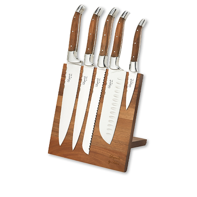Laguiole By Hâws Knivsæt med knivblok 6 dele