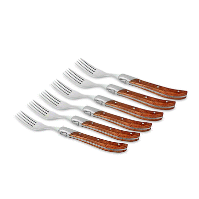 Laguiole by HÂWS steakgafler brun 6 stk.