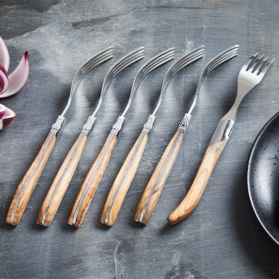 Laguiole by HÂWS steakgafler oliventræ 6 stk.