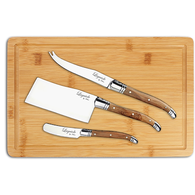Laguiole by HÂWS ostesæt 3 knive & tapas bræt
