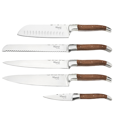 Laguiole By Hâws Chef knivsæt 5 dele egetræ