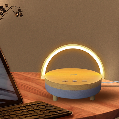 Haws Rømø Qi oplader lampe og højtaler hvid