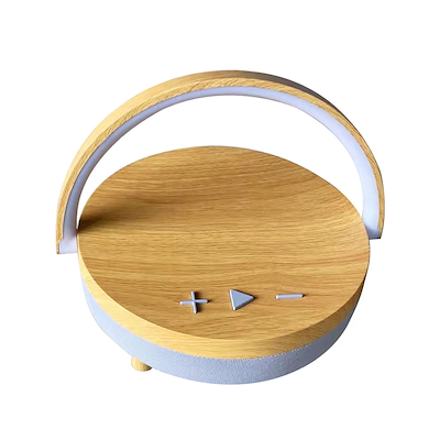 Haws Rømø Qi oplader lampe og højtaler hvid