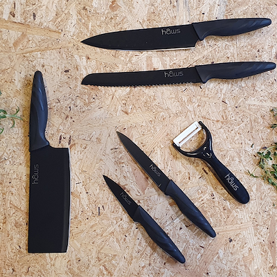 Hâws keramisk knivsæt sort