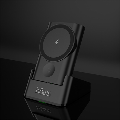 Hâws Orø 3-i-1 magnetisk powerbank til trådløs opladning