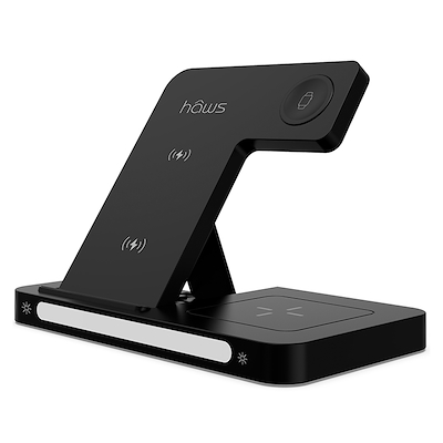 Hâws Rønø foldbar 3-i-1 trådløs oplader