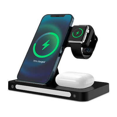 Hâws Rønø foldbar 3-i-1 trådløs oplader