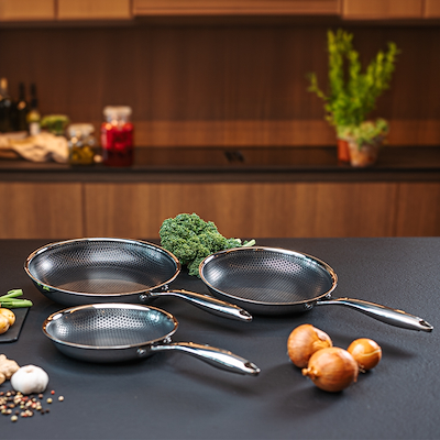 Hâws Santo hybrid coating stegepande 28 cm rustfrit stål