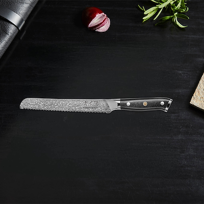 Damascus by Hâws brødkniv 33 cm