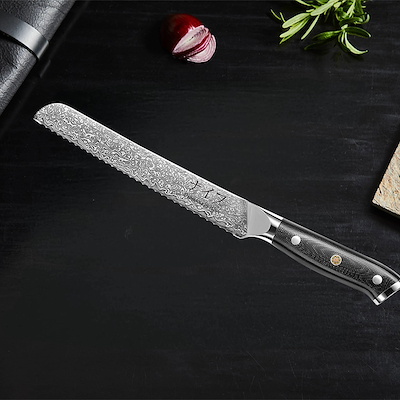 Damascus by Hâws brødkniv 33 cm