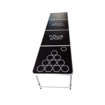 Haws beer pong bord sort 240x70x60 cm